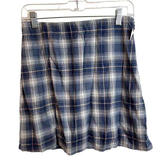 American Eagle Outfitters Dresses & Skirts - American Eagle Outfitters Plaid Mini Skirt Womens Size Small Blue White NWT